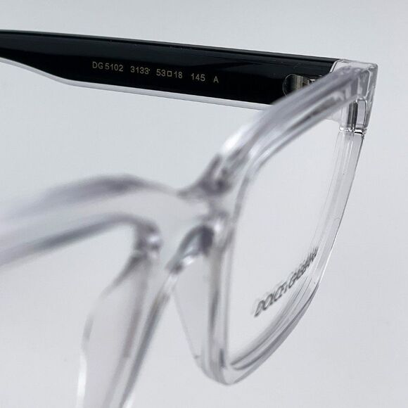 NEW D&G DG5102 3133 Crystal Black Rectangle Men Eyeglasses - Picture 9 of 12